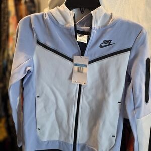 Nike Blue and White Kids Jacket